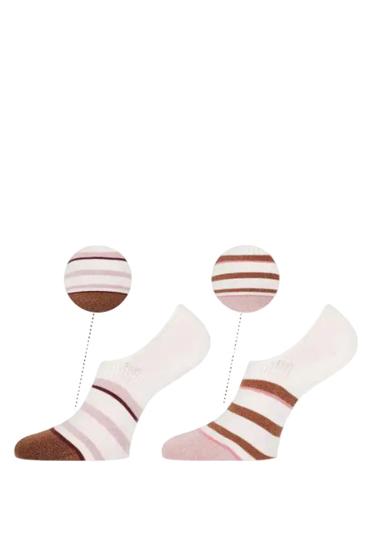 MarcMarcs Bo Peach dames footies 2-pack onzichtbaar