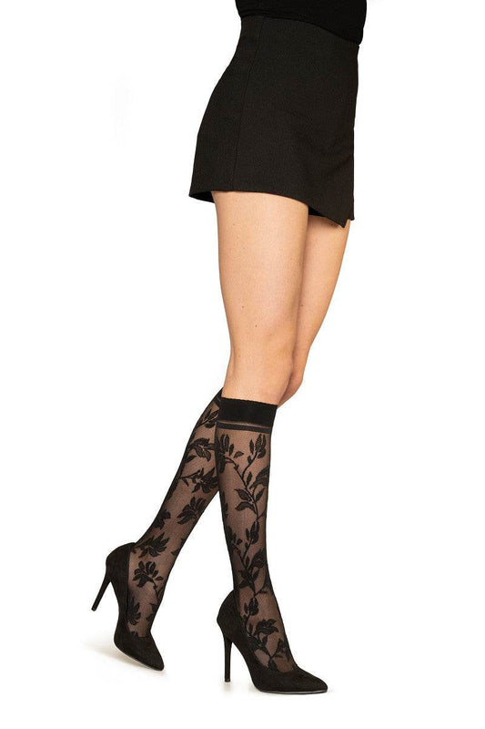 Marcmarcs Raffa 30 denier kniekous met kant - Elzinga Kousen