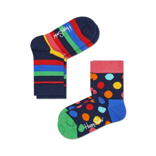 Happy Socks kids 2-pack big dots & stripe