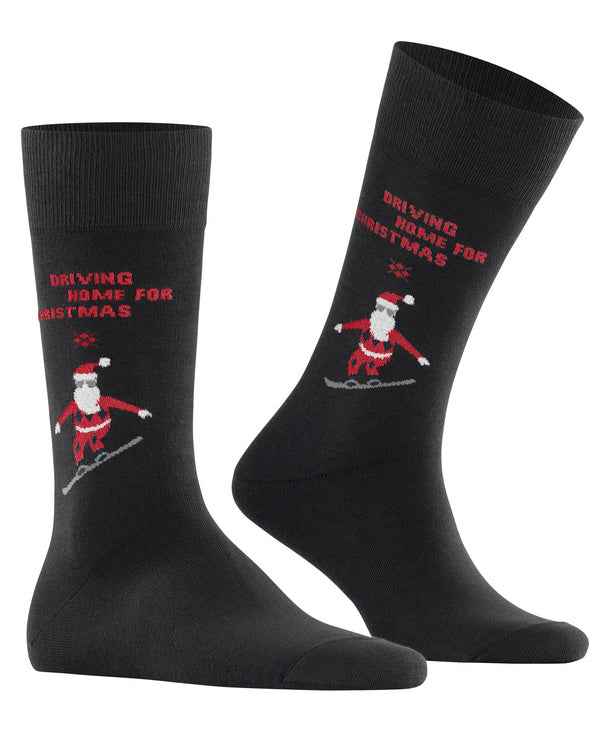 Burlington Merry X-Mas Snowboarding Santa heren sok