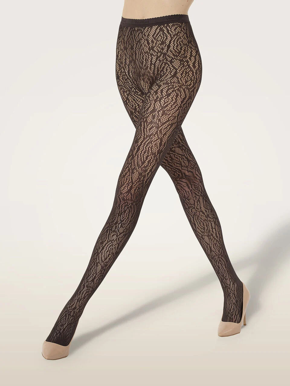 Wolford Rose Lace Effect Tights | Netpanty met bloemmotief