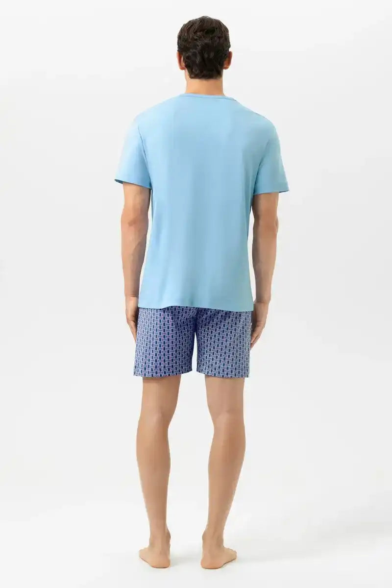 Mey Straight Geo Pyjama heren 100% katoen - Elzinga Kousen