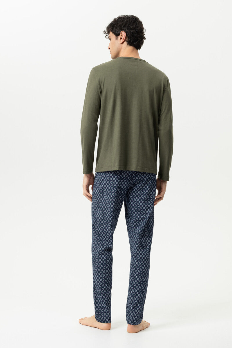 Mey Sleek Circles Heren Pyjama Lang – Katoen