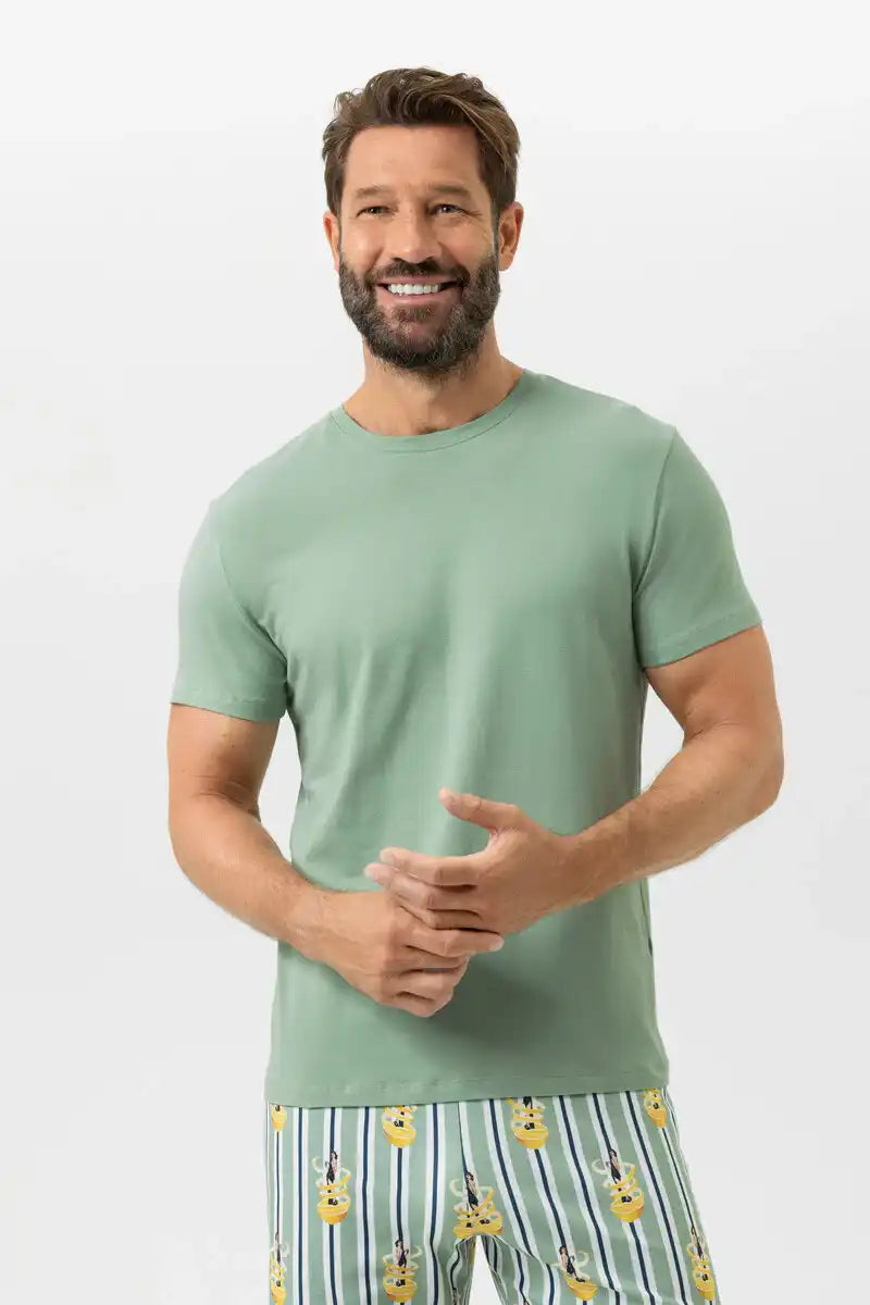 Mey Relax Cotton shirt korte mouw ronde hals | Heren T-shirt SALE