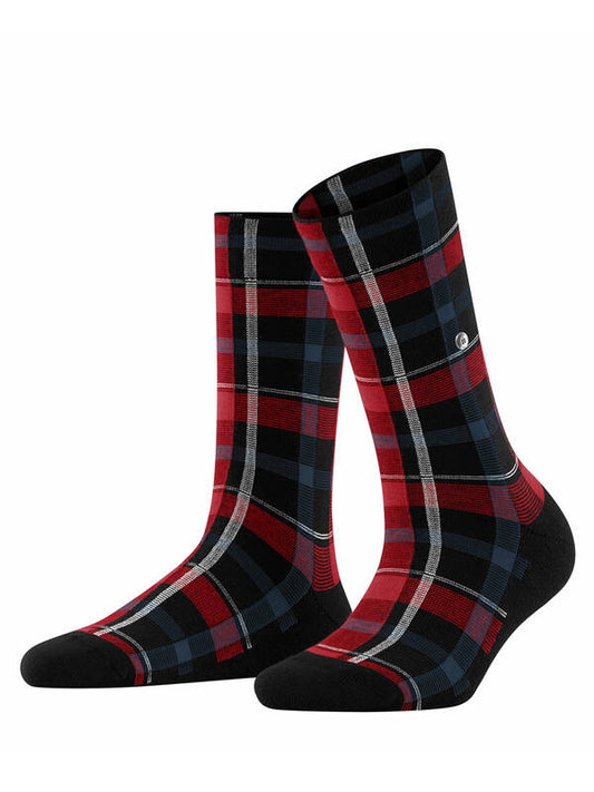 Burlington Fashion Modular Check dames sokken