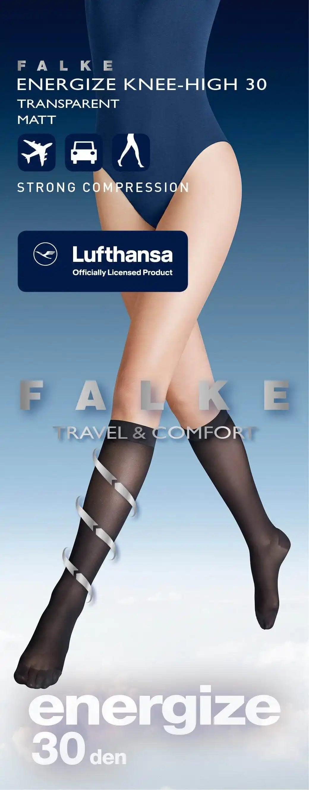 Falke Energizer kniekousen dames 16-22 mmHg - Elzinga Kousen