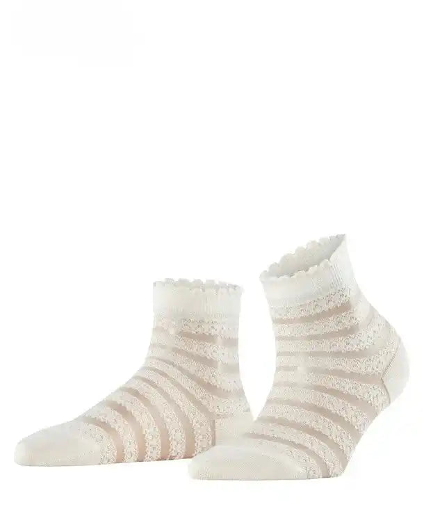 Falke Border Lace Dames Sokjes katoen - Elzinga Kousen