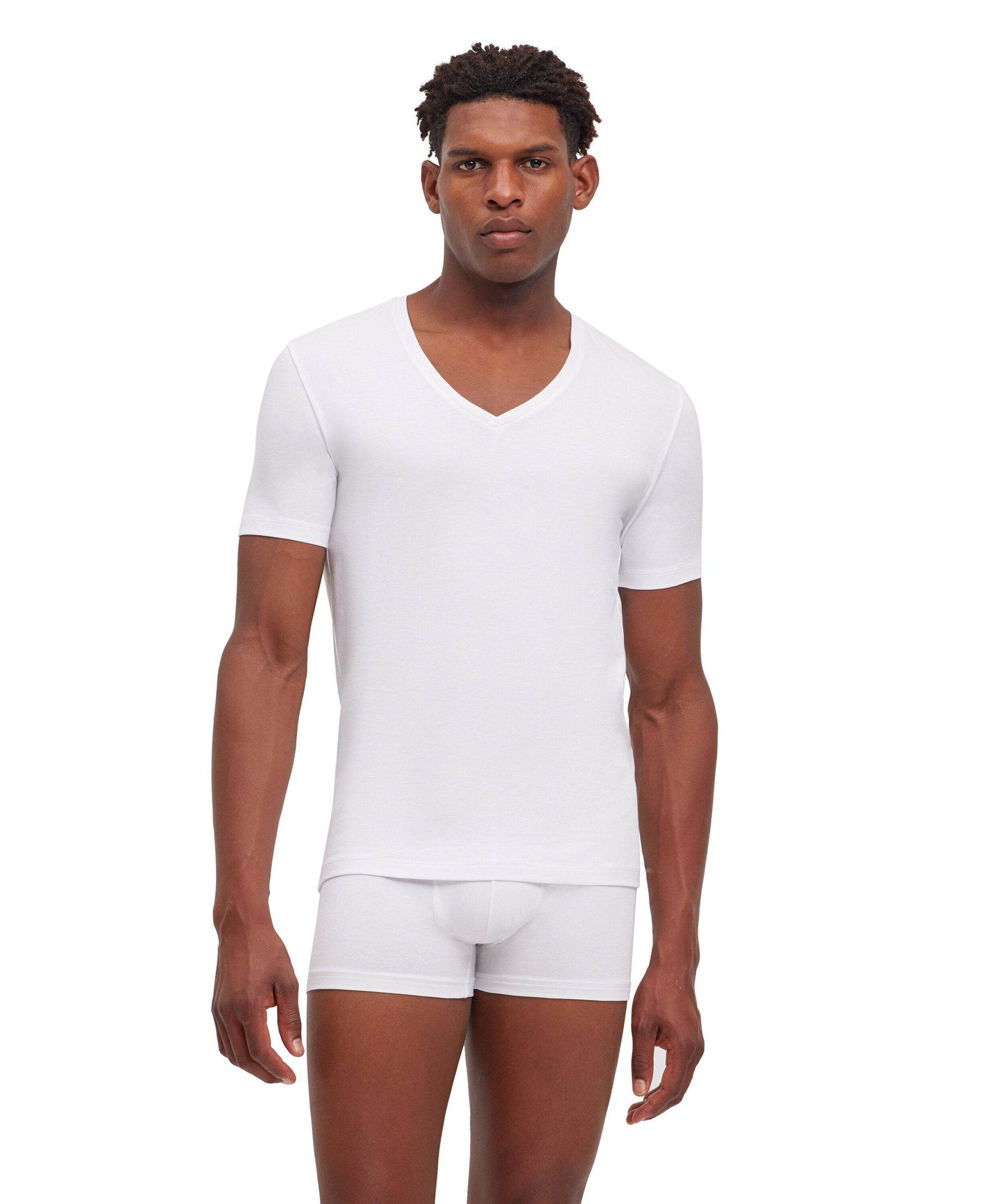 Falke T-shirt Daily Comfort Deep V- Neck 2-pack heren - Elzinga Kousen