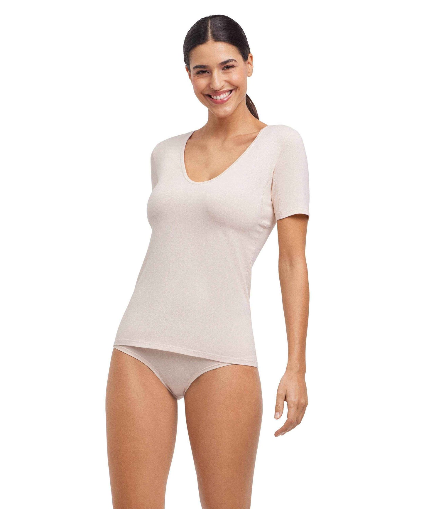 Falke Daily Climate Control T-shirt V-neck dames - Elzinga Kousen