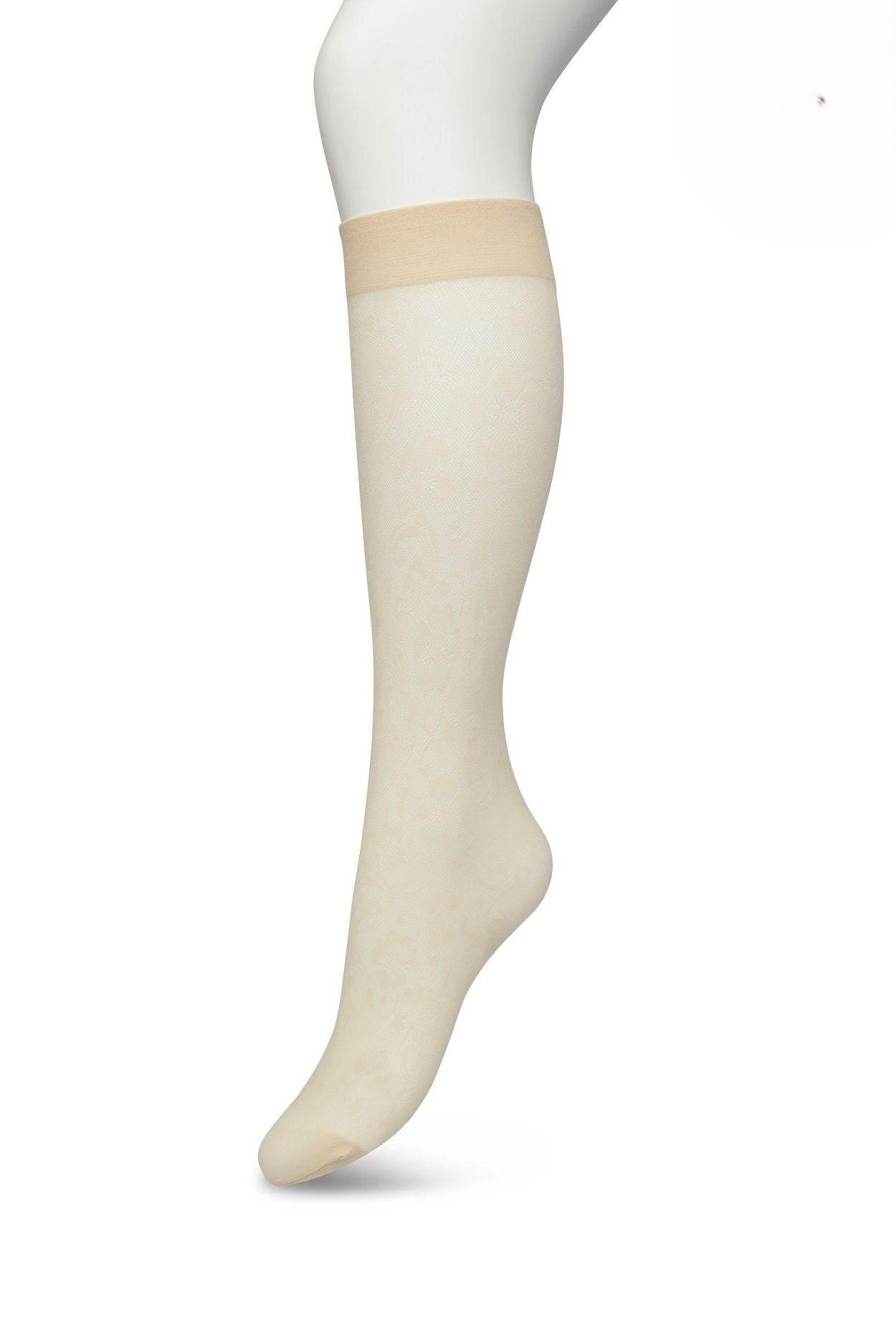 Bonnie Doon Fancy Flower panty kniekous - Elzinga Kousen