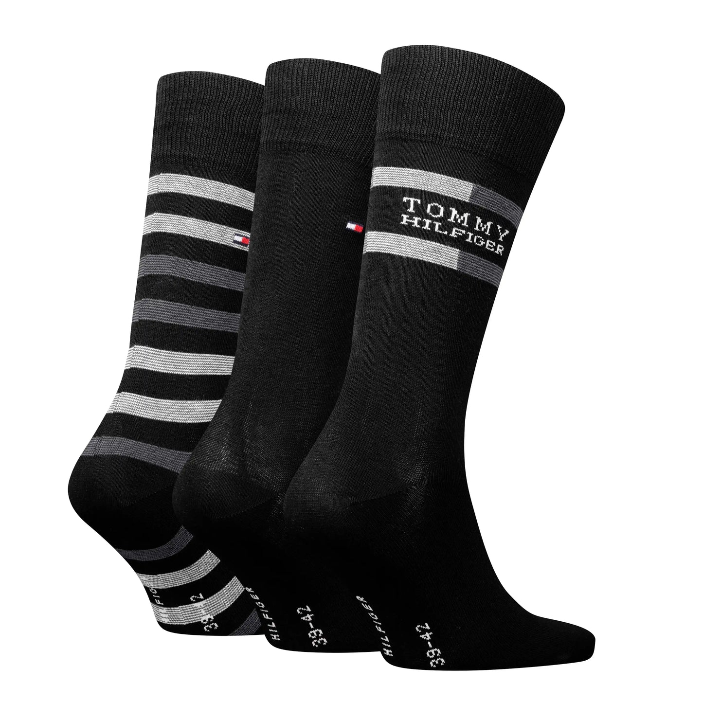 Tommy Hilfiger Giftbox heren sokken 3 pack strepen - Elzinga Kousen