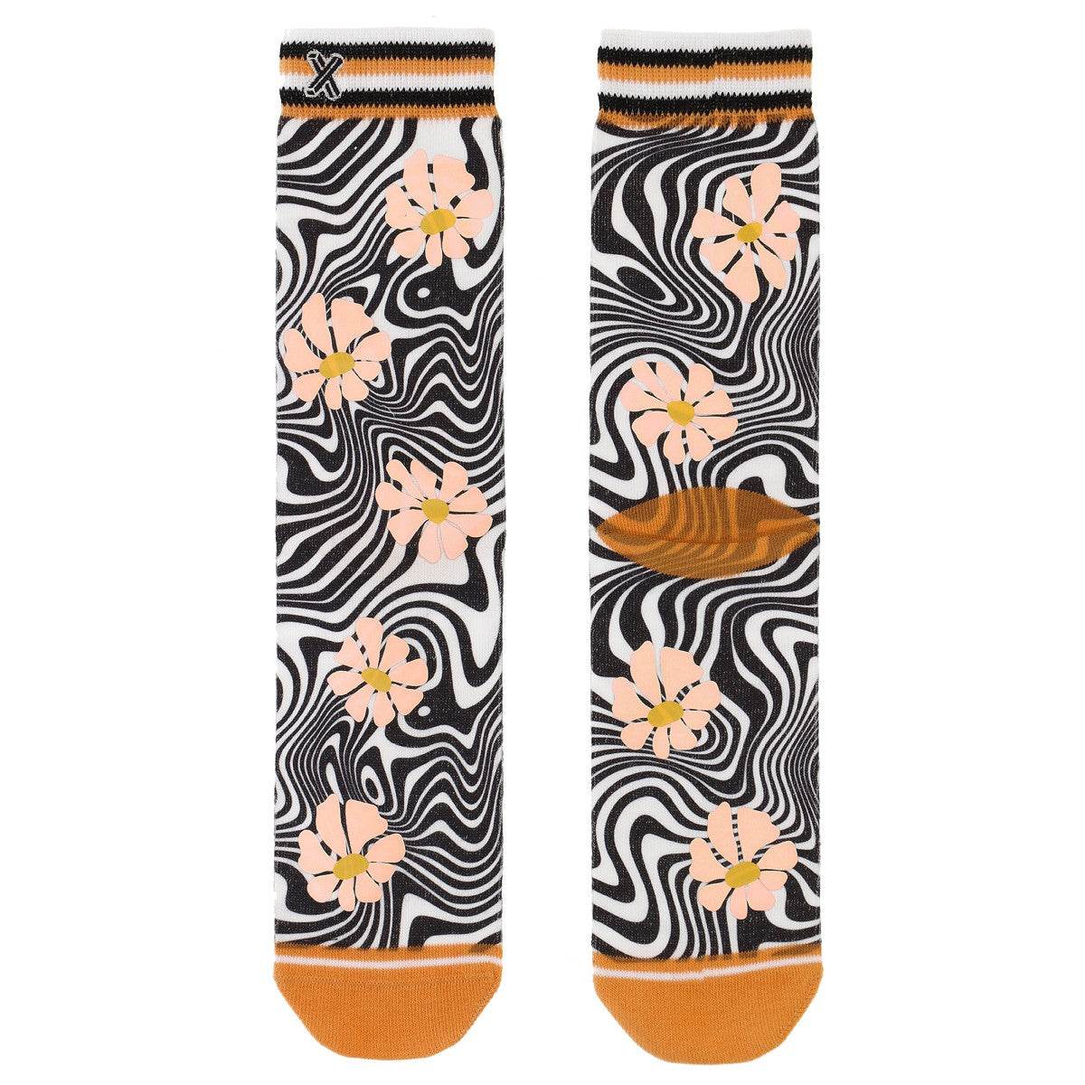 Xpooos Sock Retro Flowers - Elzinga Kousen