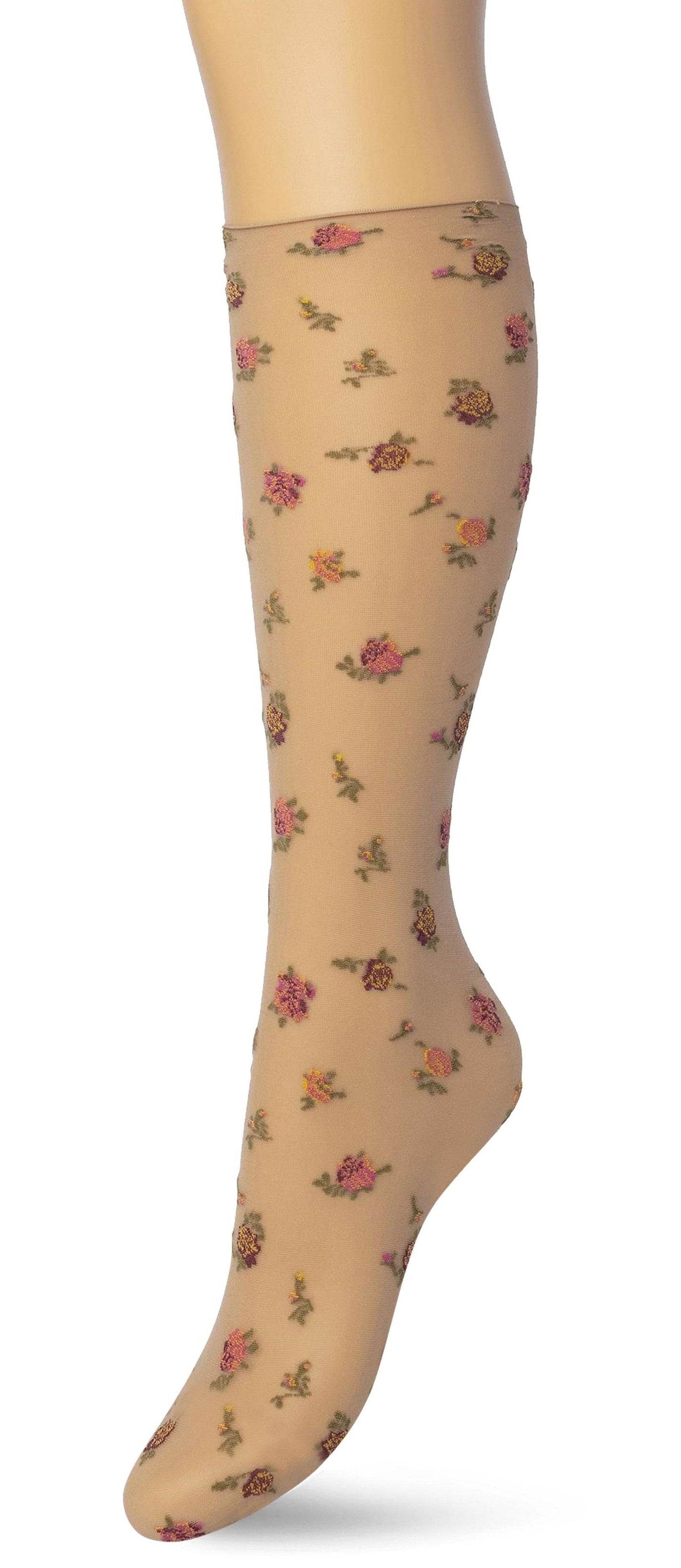 Bonnie Doon English Flower kniekous - Elzinga Kousen