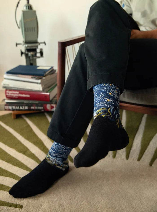 Kunstsokken De Sterrennacht heren sok - Elzinga Kousen