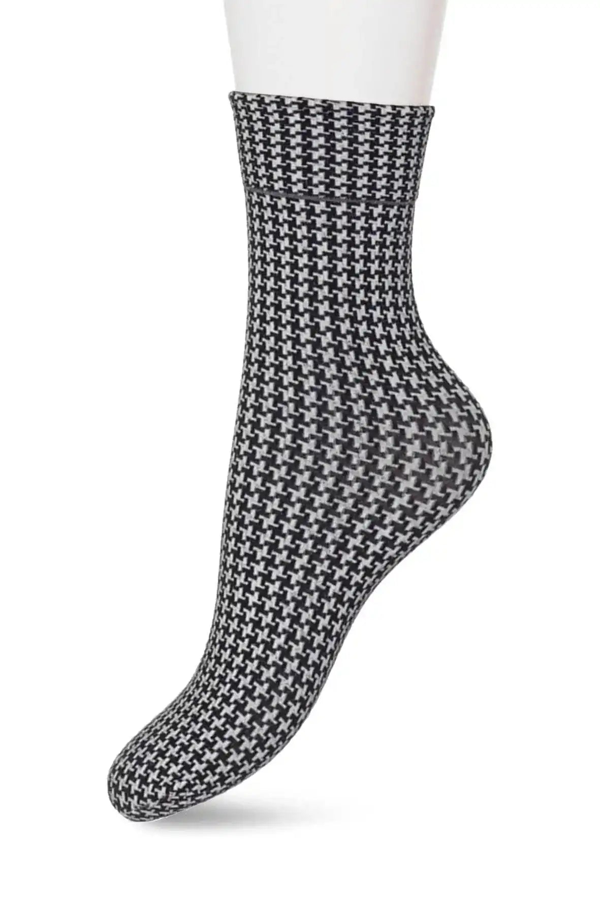 Bonnie Doon Pied de Poule Sock pantysokje - Elzinga Kousen