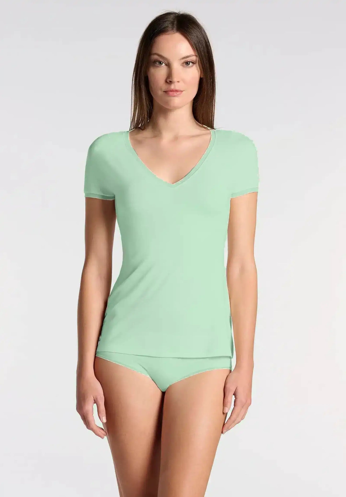 Oroblu Perfect Line Modal t-shirt V neck short sleeve - Elzinga Kousen