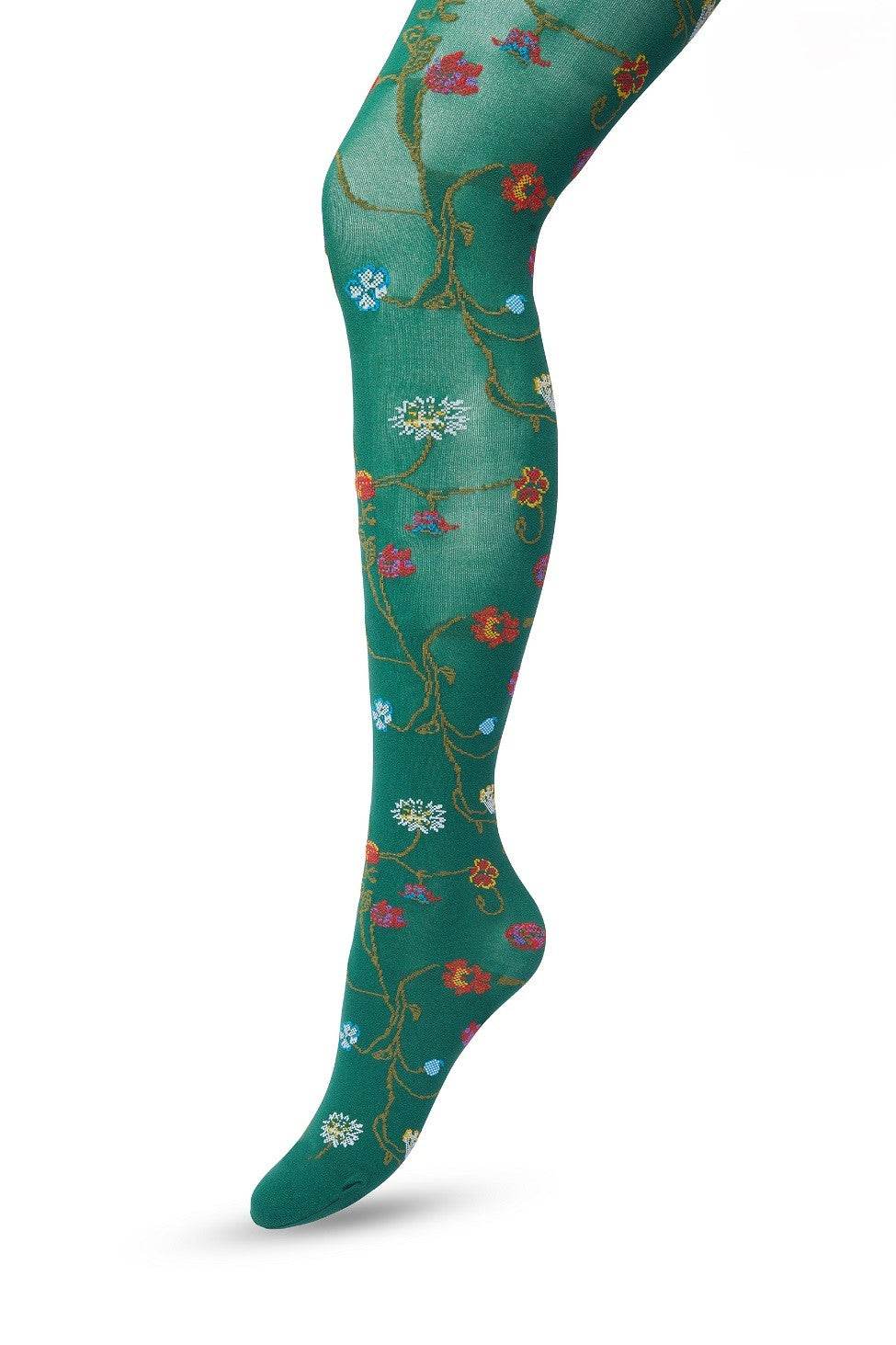 Bonnie Doon Floral Tights dames - Elzinga Kousen