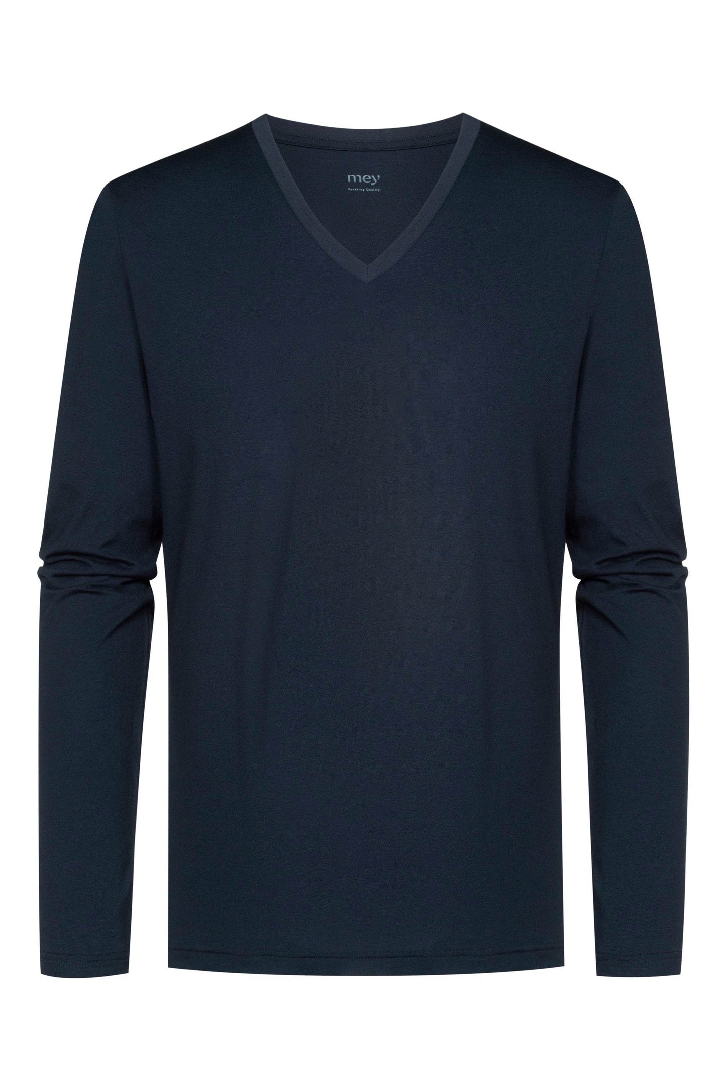 Mey Dry Cotton Colour V-hals T-shirt lange mouw - Elzinga Kousen