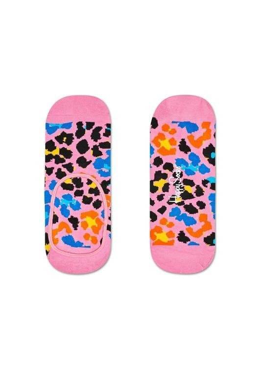 Happy Socks Multi Leopard Liner Socks heren footie - Elzinga Kousen