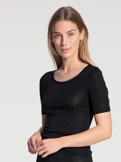 Calida True Confidence shirt korte mouw wol/zijde