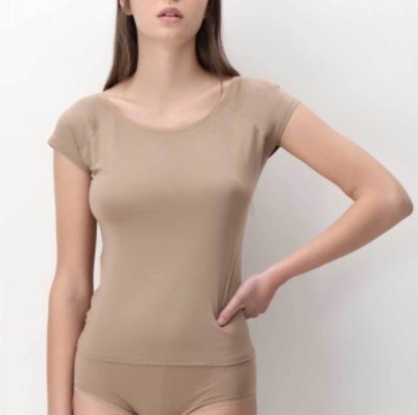 Oroblu Perfect Line Modal t-shirt round short sleeve - Elzinga Kousen