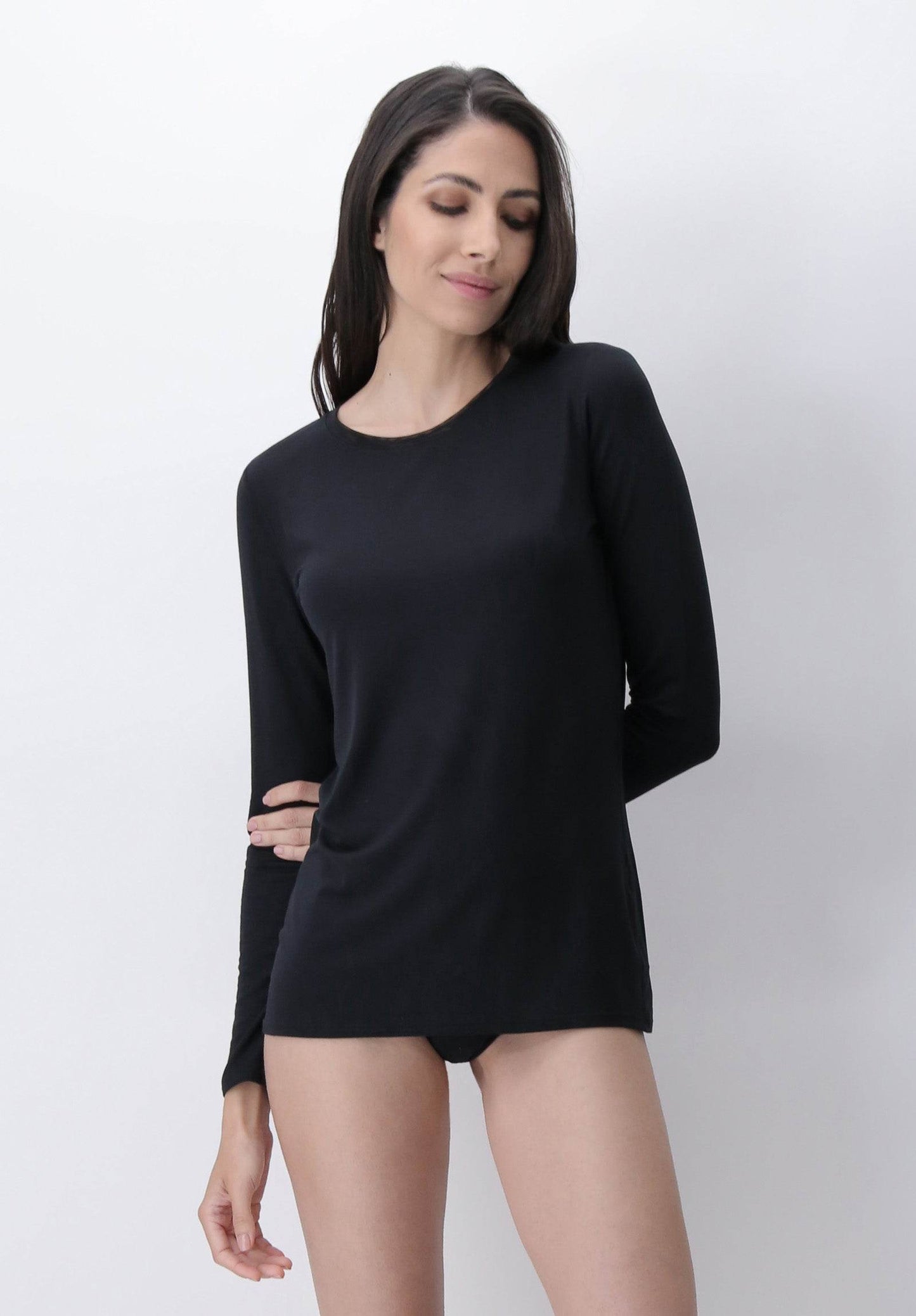 Oroblu Perfect Line Modal t-shirt round long sleeve - Elzinga Kousen