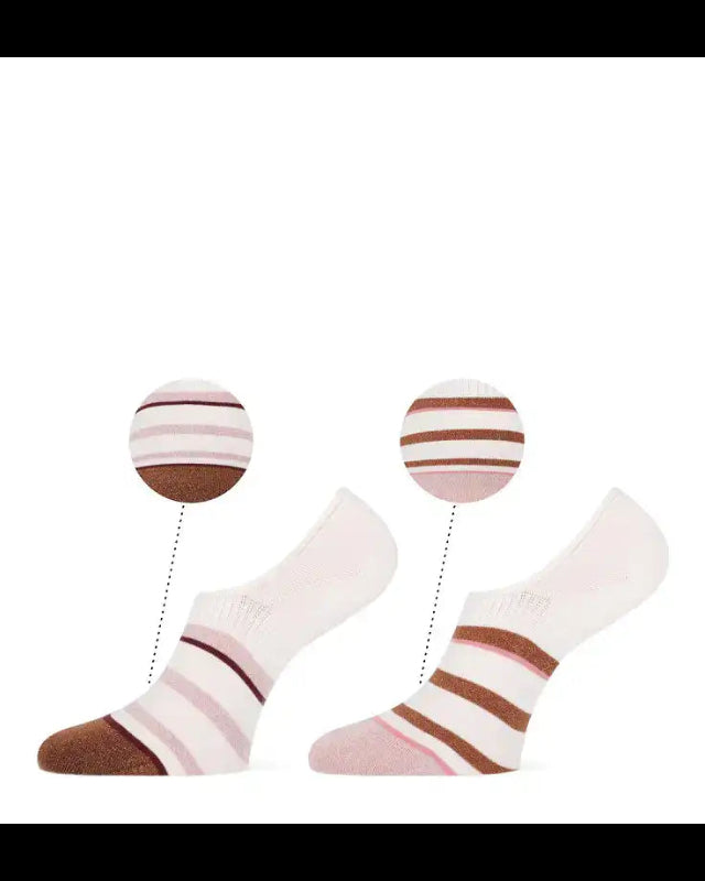 MarcMarcs Bo Peach dames footies 2-pack onzichtbaar