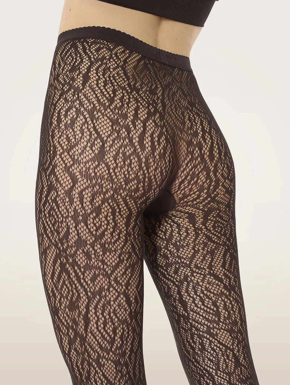 Wolford Rose Lace Effect Tights  | Netpanty met bloemmotief
