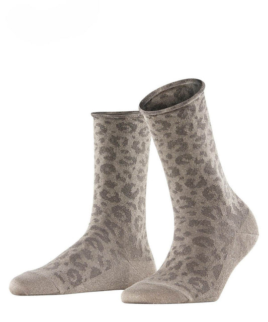 Falke Shiny Luipaard print dames sok - Elzinga Kousen