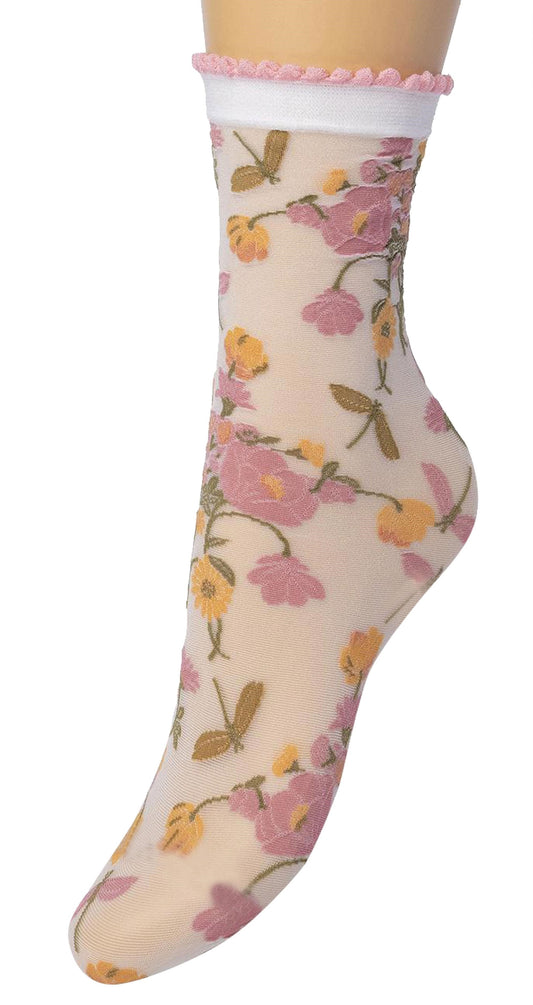 Bonnie Doon Retro Flower Sock