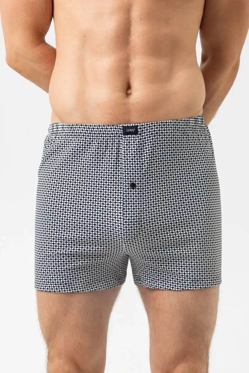 Mey Blue Geo boxershort – ademend & comfortabel (wijd)
