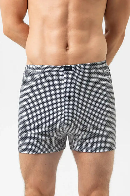 Mey Blue Geo boxershort – ademend & comfortabel (wijd)