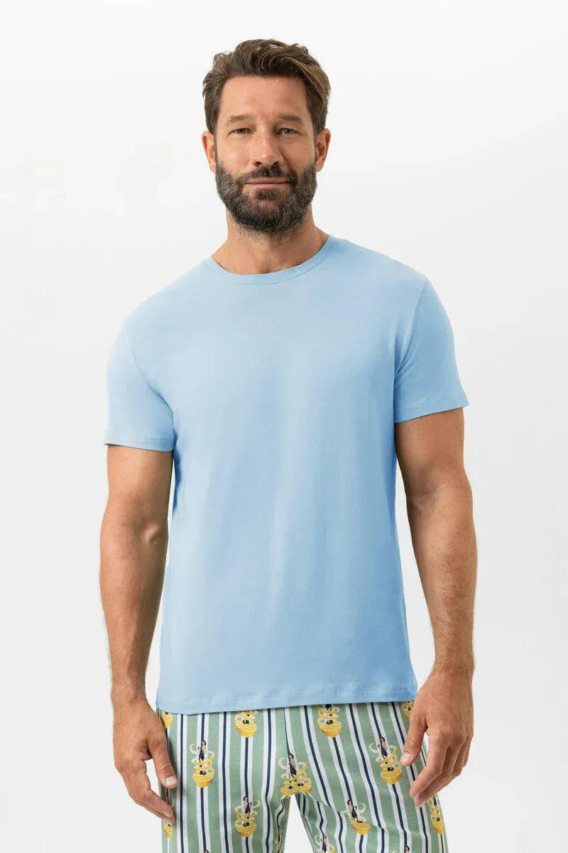 Mey Relax Cotton shirt korte mouw ronde hals - Elzinga Kousen