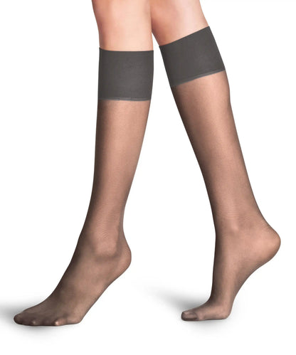 Falke Pure Matt 20 kniekous – mat transparant