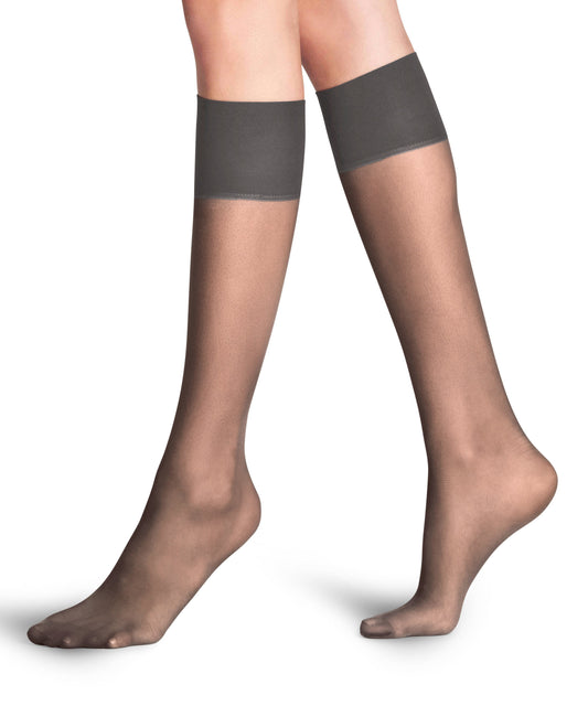 Falke Pure Matt 20 kniekous – mat transparant