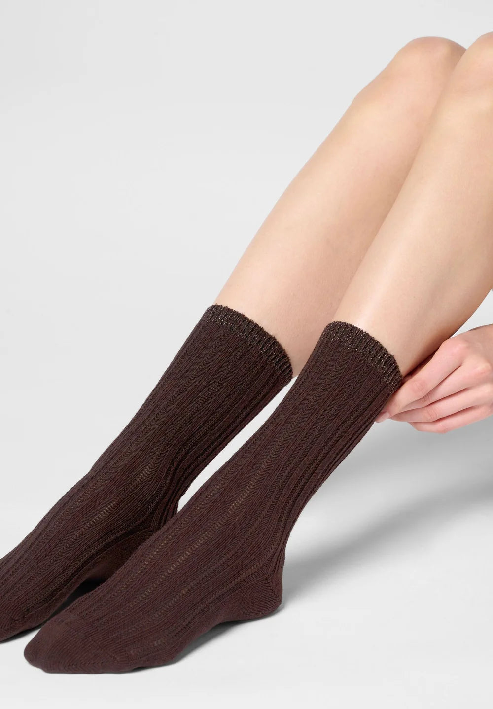 Oroblu Jasmine Damessokken – Alpaca met Ribstructuur