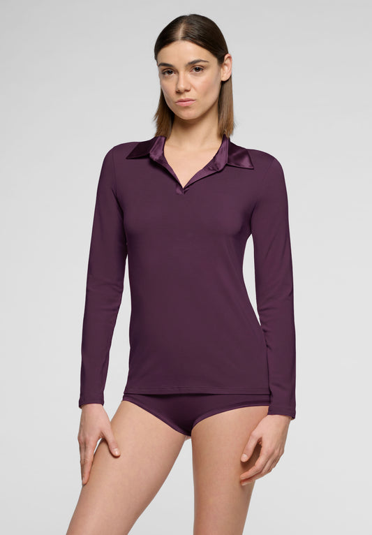 Oroblu Perfect Line katoenen polo shirt lange mouw