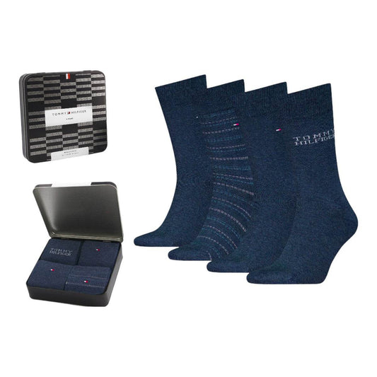Tommy Hilfiger Giftbox heren sokken 4 pack - Elzinga Kousen