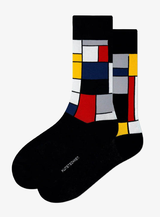 Kunstsokken Piet Mondriaan - Elzinga Kousen