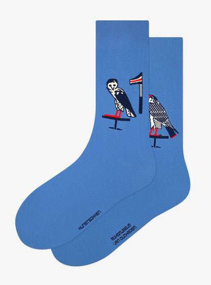 Kunstsokken Egytische Vogels Sarcofaag van Peftjaoeneith - Elzinga Kousen