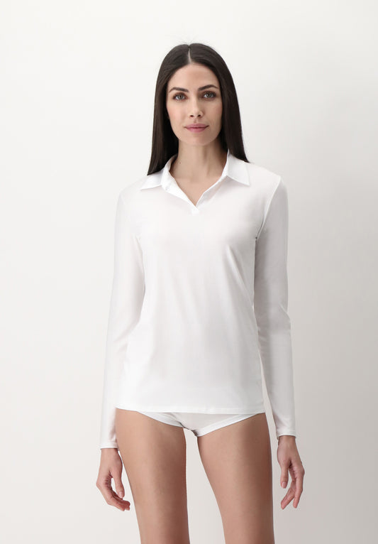 Oroblu Perfect Line Cotton polo shirt long sleeve